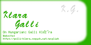 klara galli business card